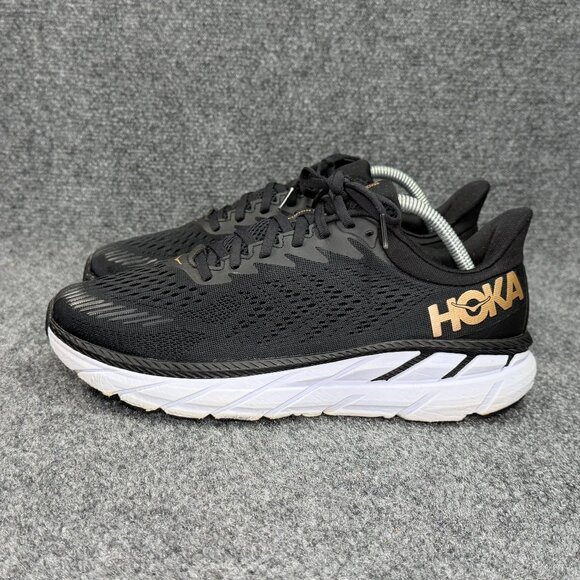 Hoka Clifton 7 Running Shoes Women's Size 10 Black Athletic Training Sneakers - Picture 5 of 12